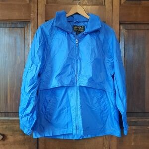 Vintage Eddie Bauer blue lightweight water resistant windbreaker jacket size M